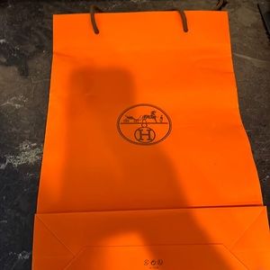 Authentic Hermes Paper Shopping Bag Rectangular